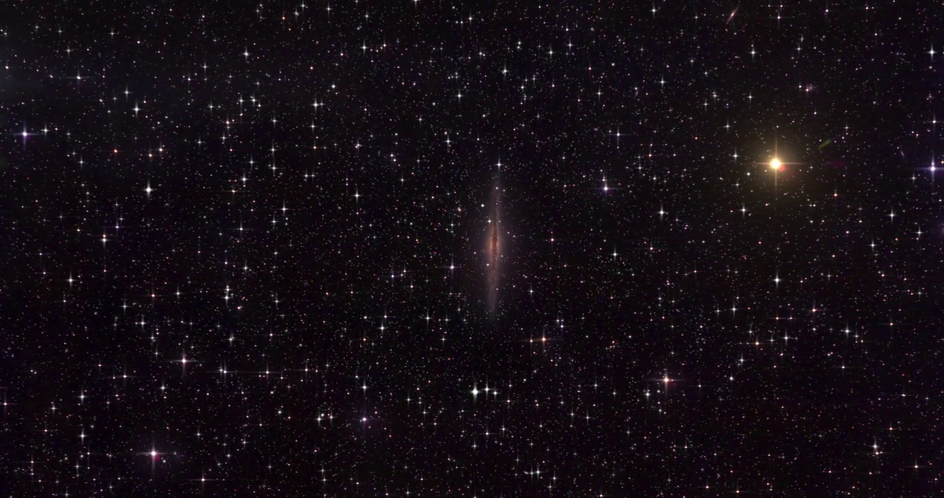 ngc891星系和星空空间。视频素材