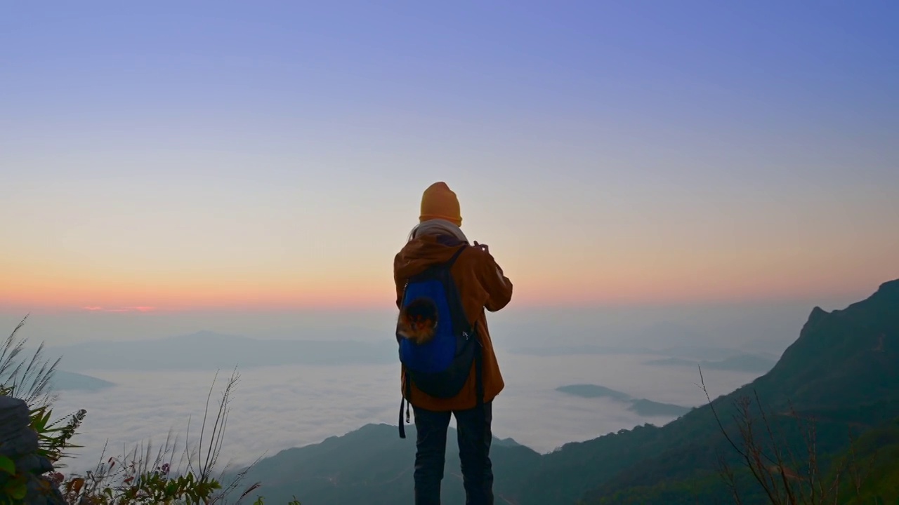 享受高峰哦自然视频素材