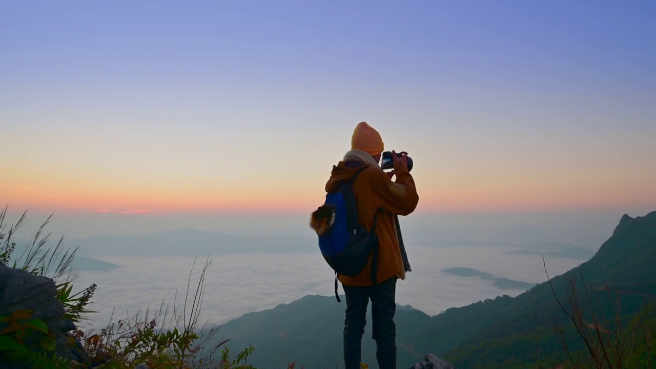 享受高峰哦自然视频素材