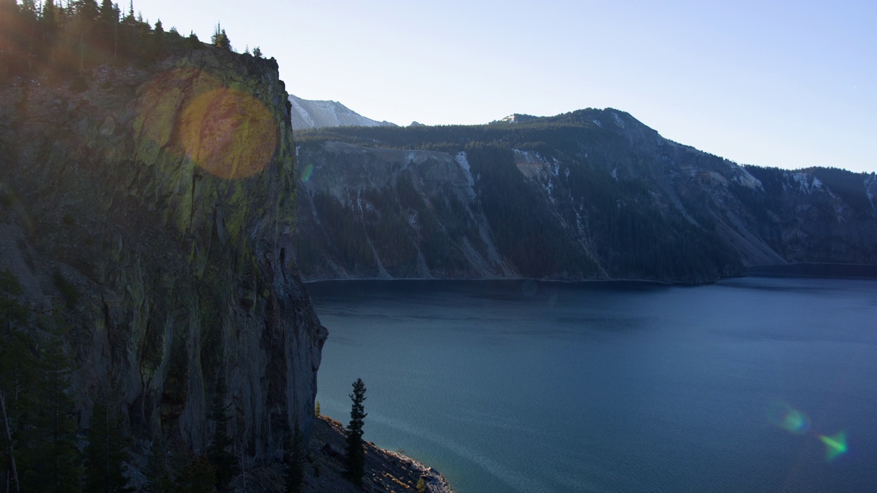 风景秀丽的火山口湖国家公园视频素材