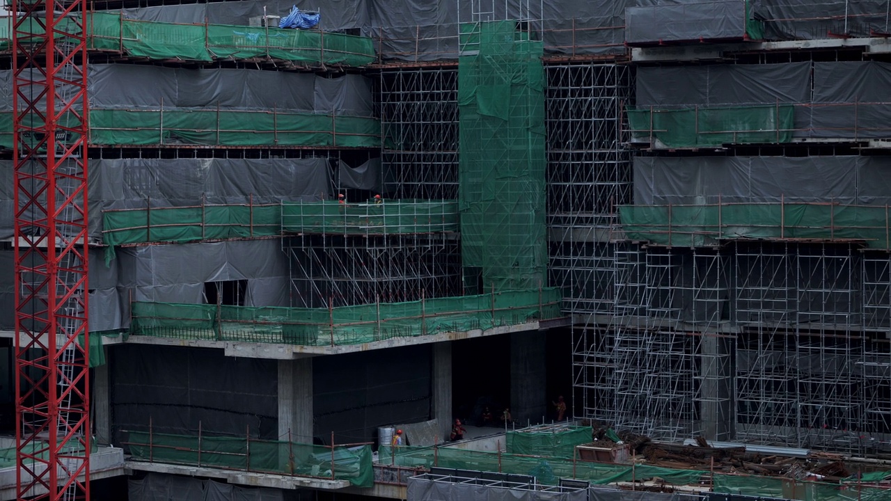 在建住宅建筑视频素材