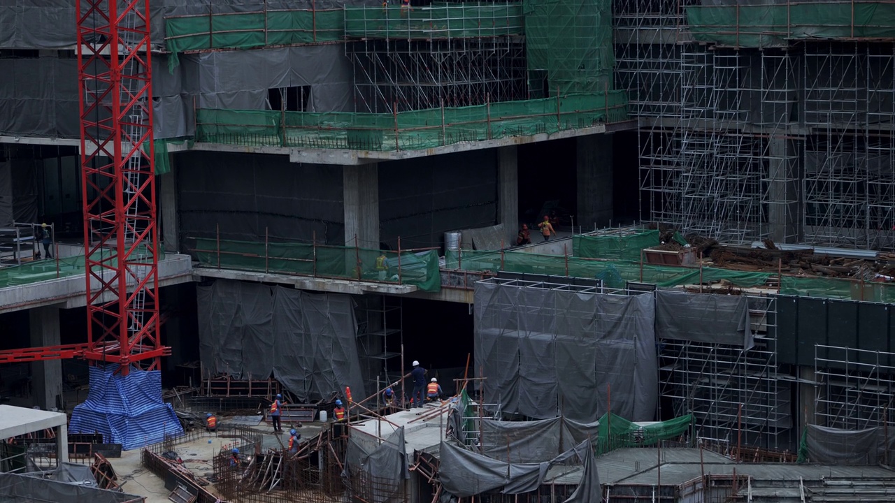 在建住宅建筑视频素材