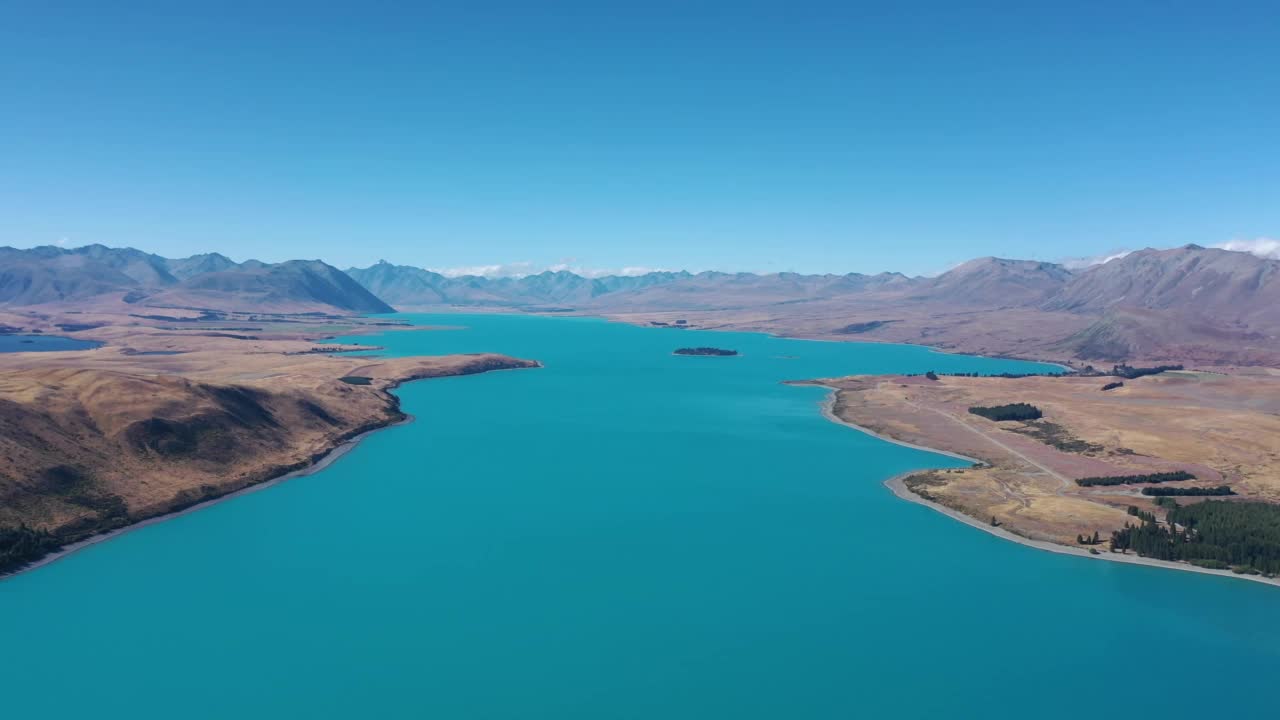 南岛-特卡波湖的自然风光/新西兰视频素材