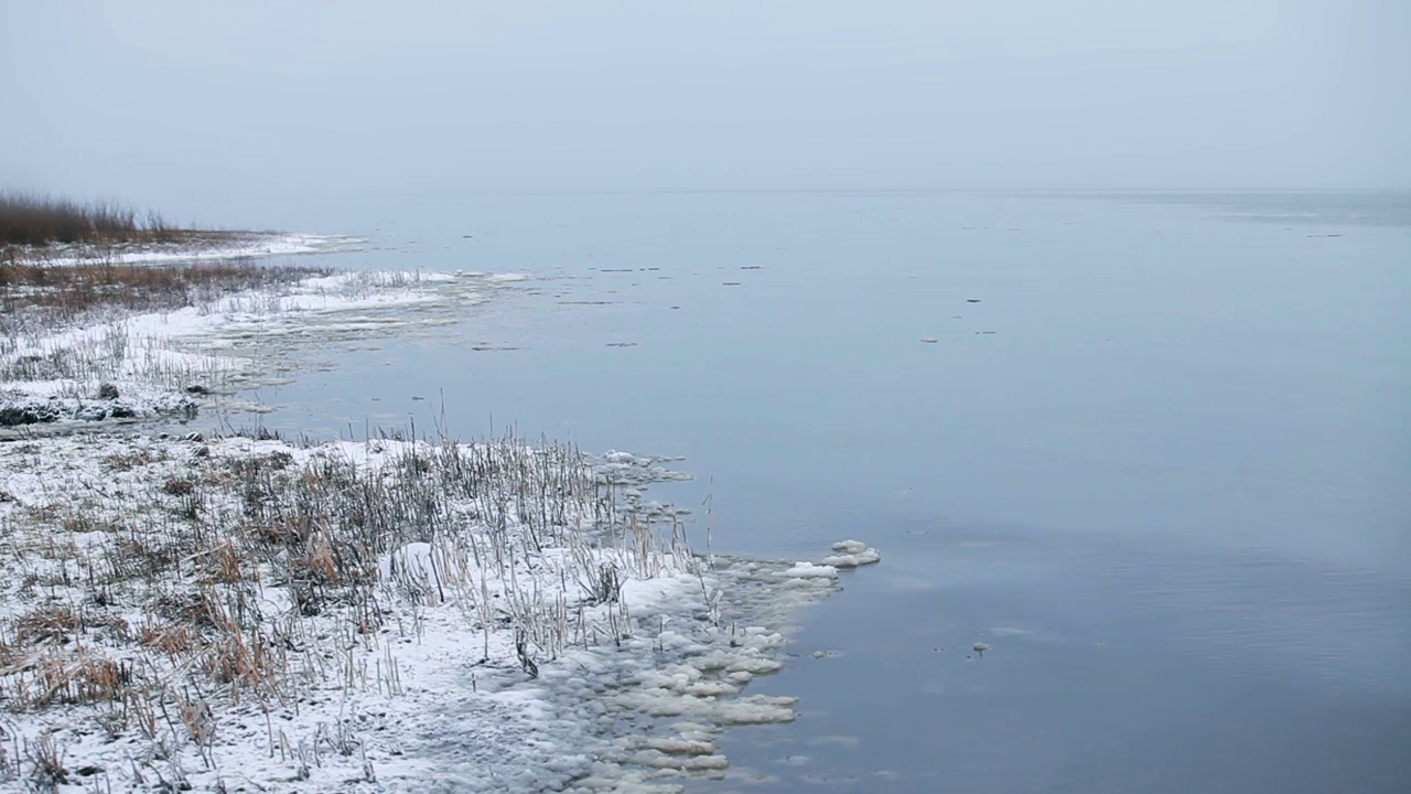 水景，初冬湖景视频素材