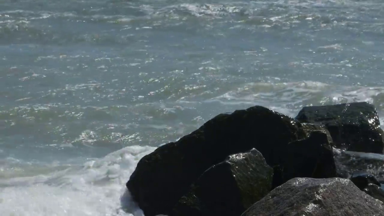 亚速海的风暴，海洋景观，背景视频素材