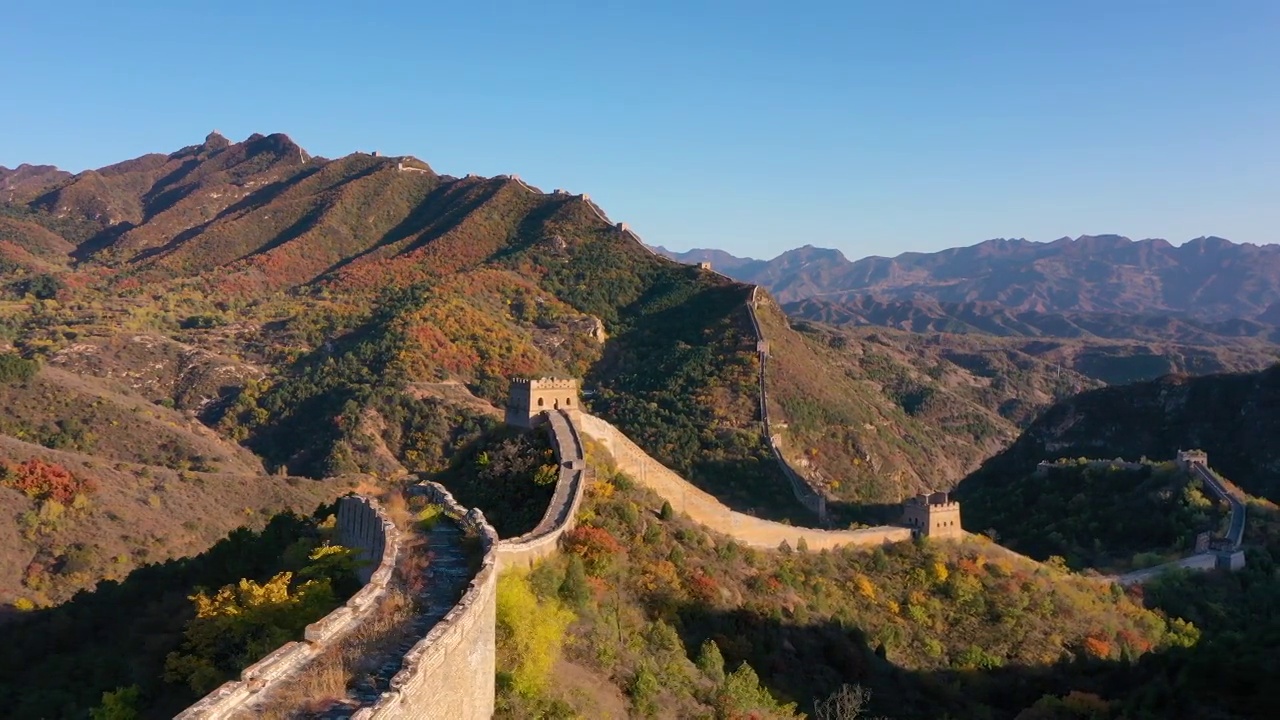 中国长城的秋景4k视频素材