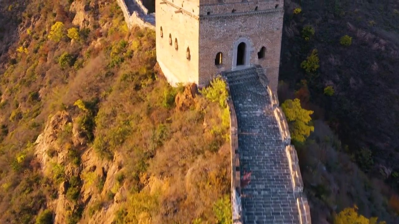 长城秋景特写4k视频下载