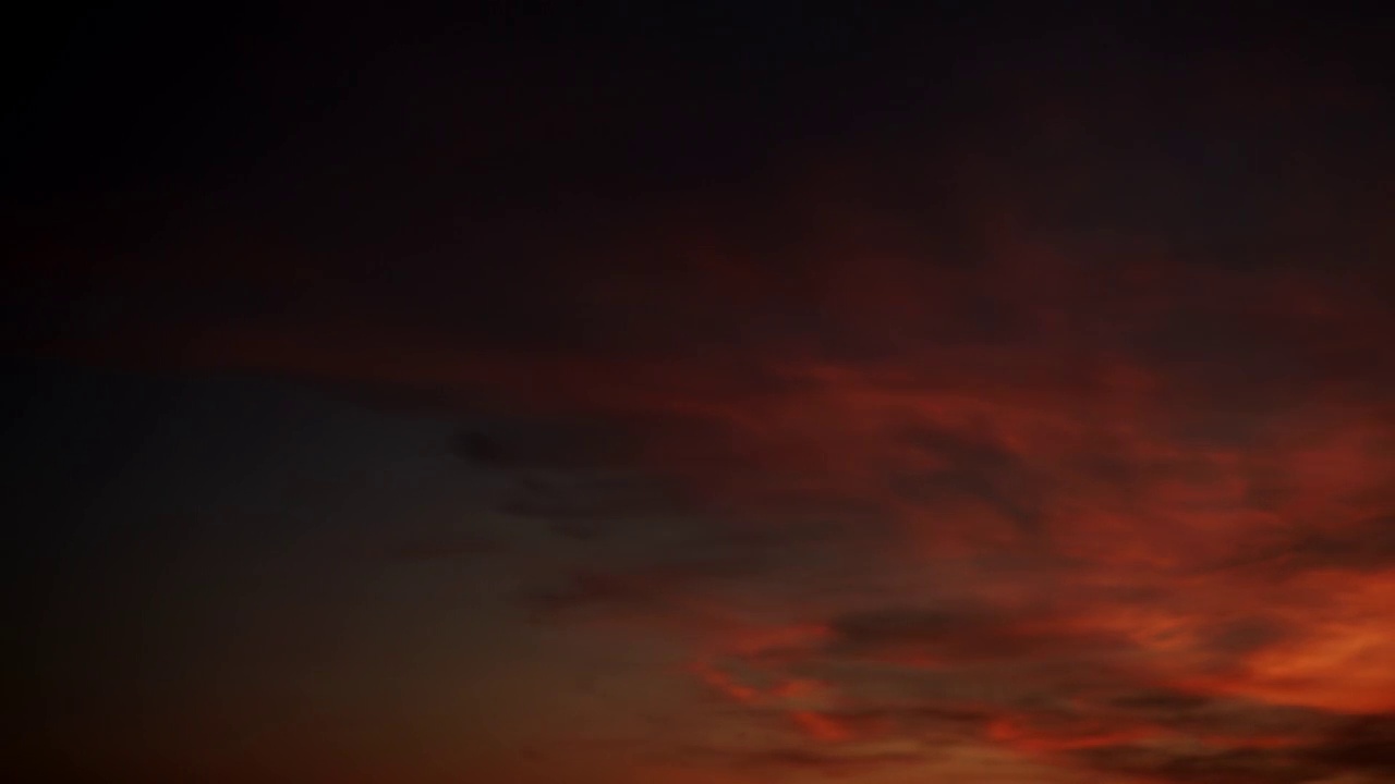 夕阳满天，夜幕降临，时光流逝视频素材