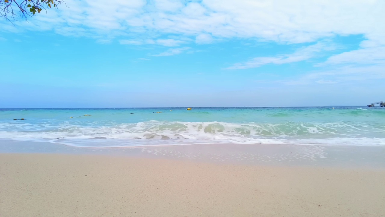 海滩，大海，沙滩，热带气候，天空视频素材