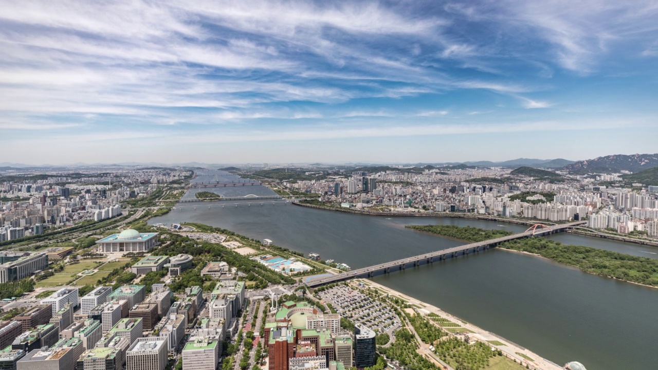 韩国首尔永登浦区白天的风景视频素材