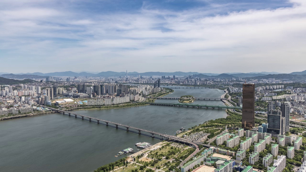 韩国首尔永登浦区白天的风景视频素材