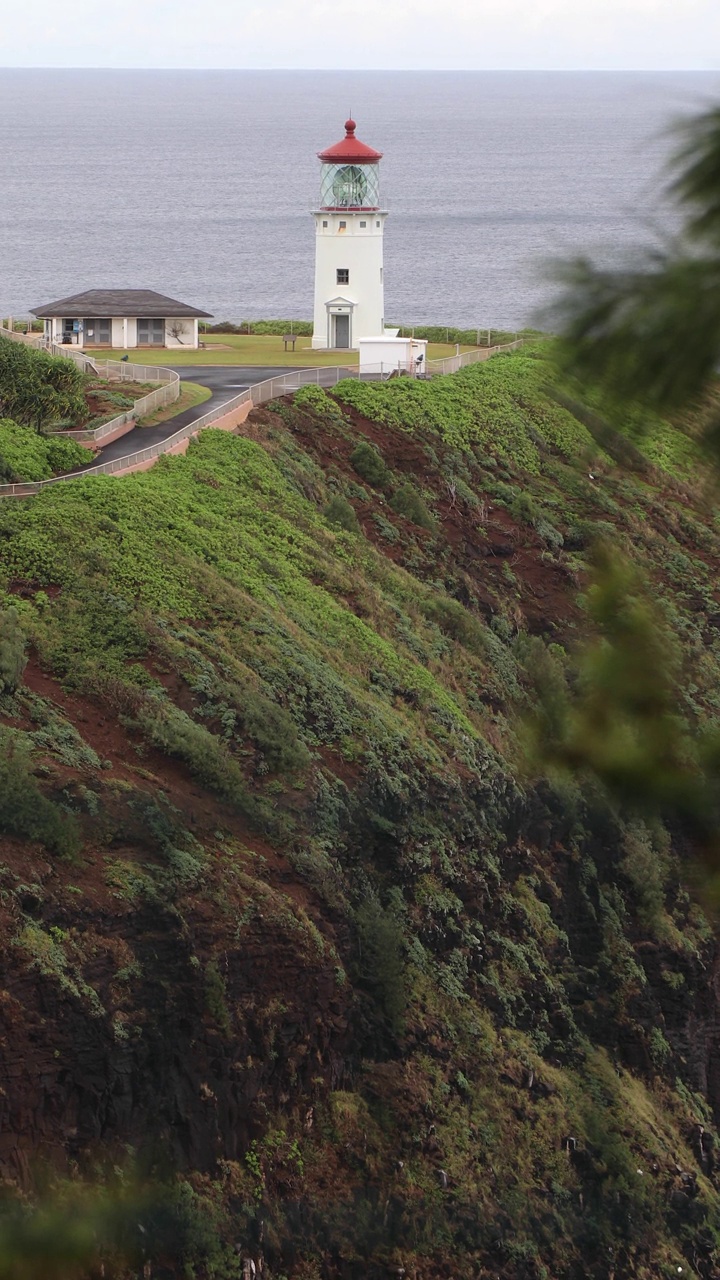 夏威夷考艾岛基拉韦厄灯塔视频素材