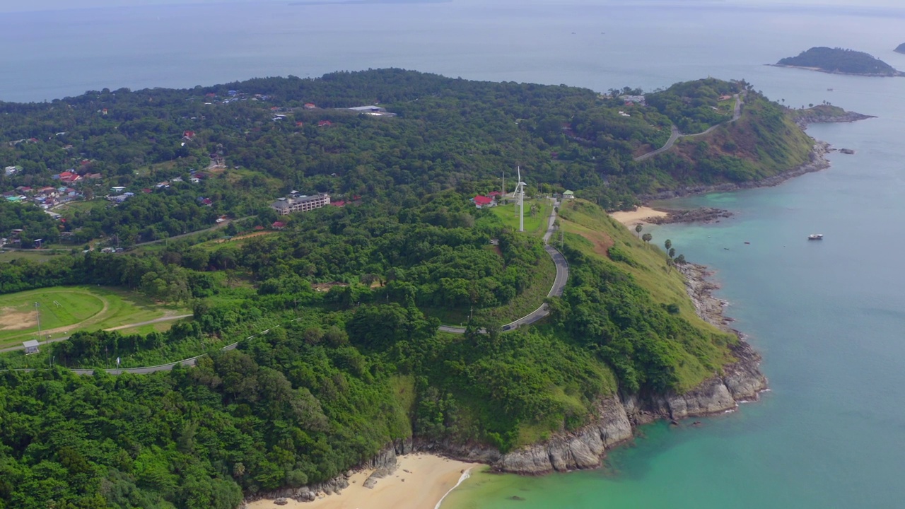 风车观景台和奈汉海滩在普吉岛省，泰国视频素材