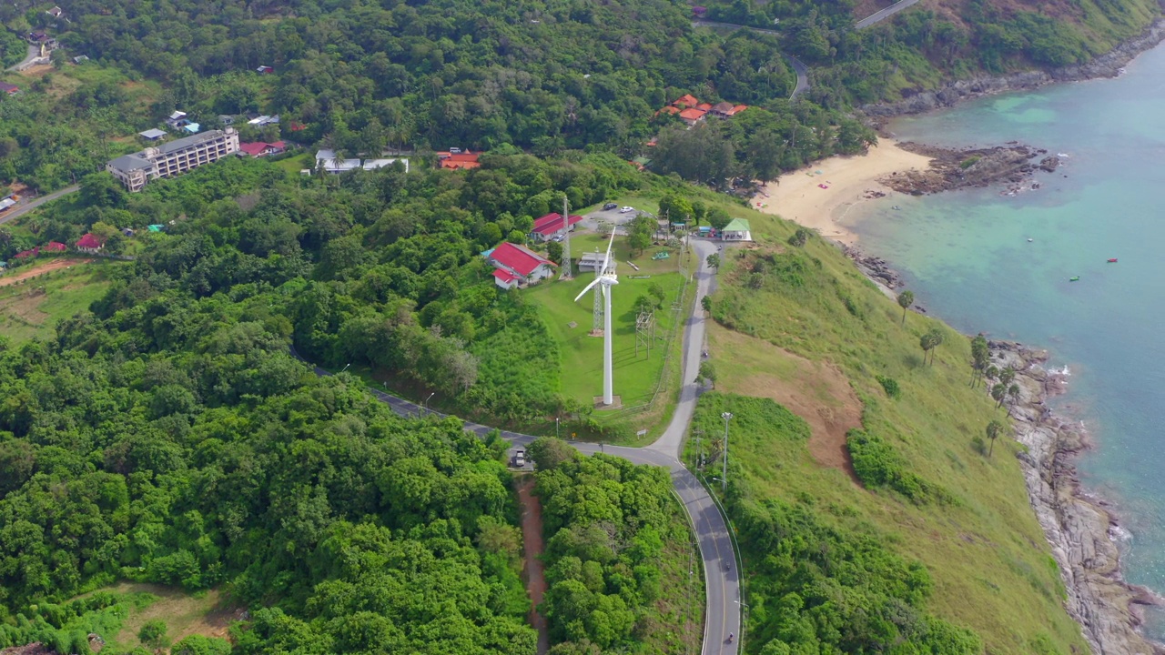 风车观景台和奈汉海滩在普吉岛省，泰国视频素材