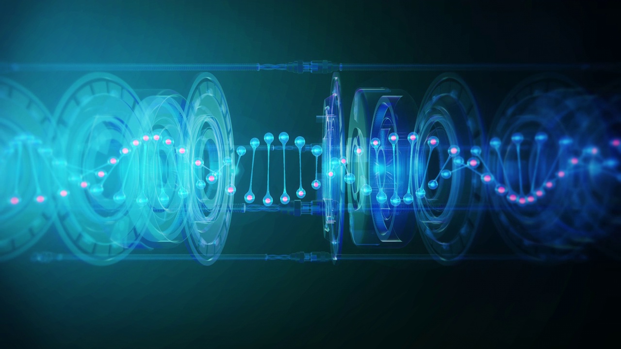 DNA背景，纳米技术视频下载