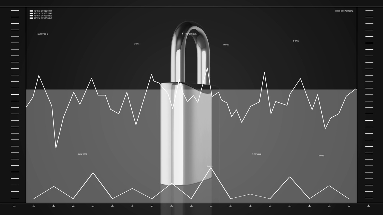 数据保护，数字安全，图形动画。视频素材