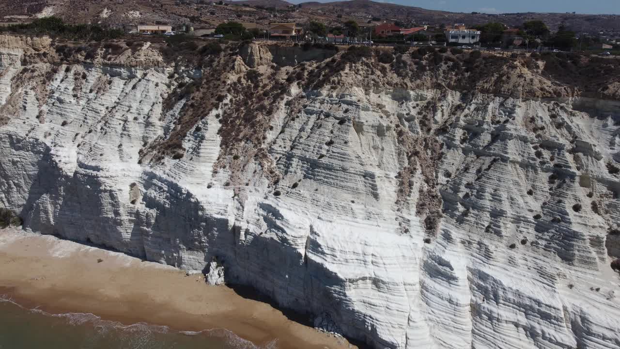 鸟瞰图——意大利西西里岛著名的地标建筑——土尔其Scala视频素材