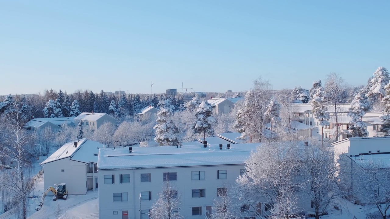 强暴风雪后的街景视频素材