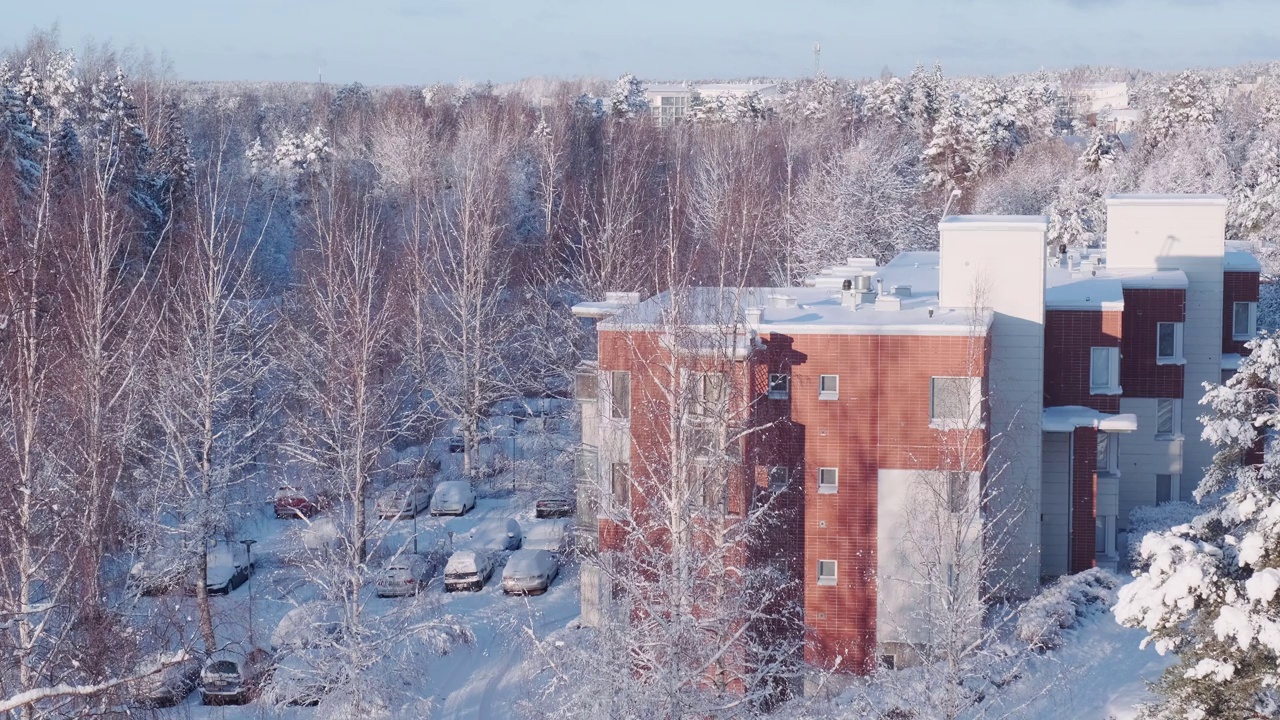 强暴风雪后的街景视频素材