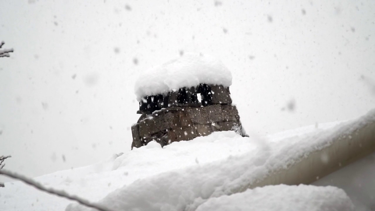 降雪仍在继续视频素材