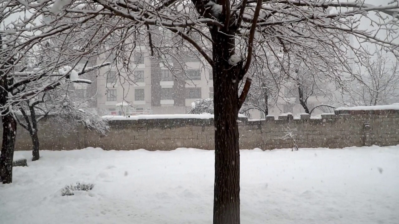 降雪仍在继续视频素材