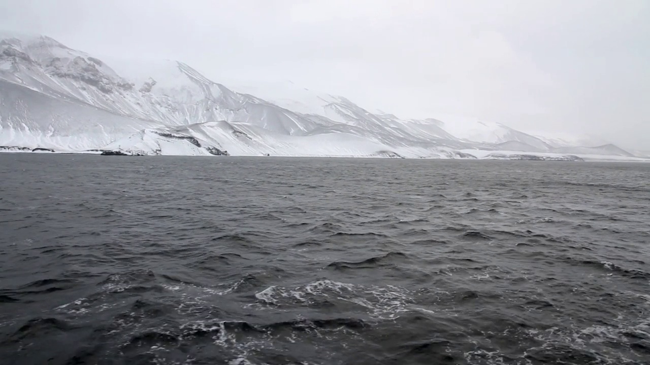 南极洲景观山脉和雪视频素材