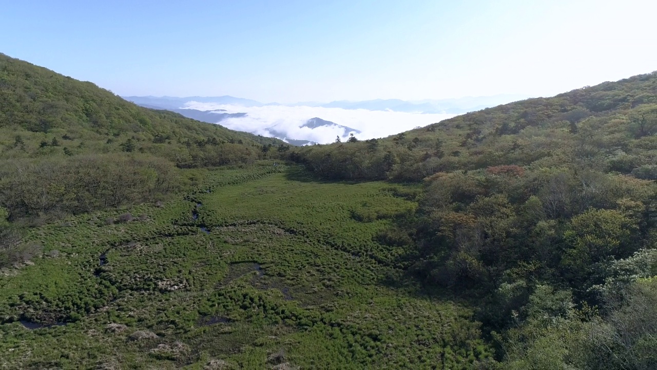 韩国江原道阳丘郡大岩山的风景视频素材