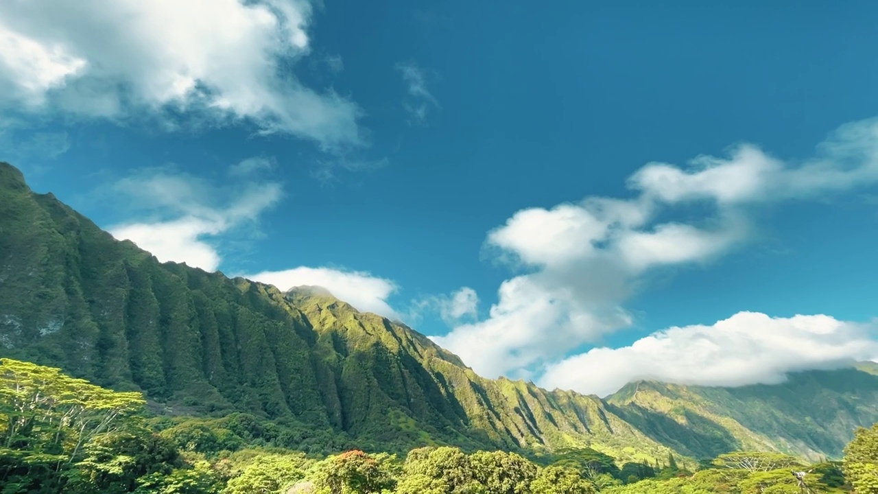 夏威夷的Ko'olau山。视频素材