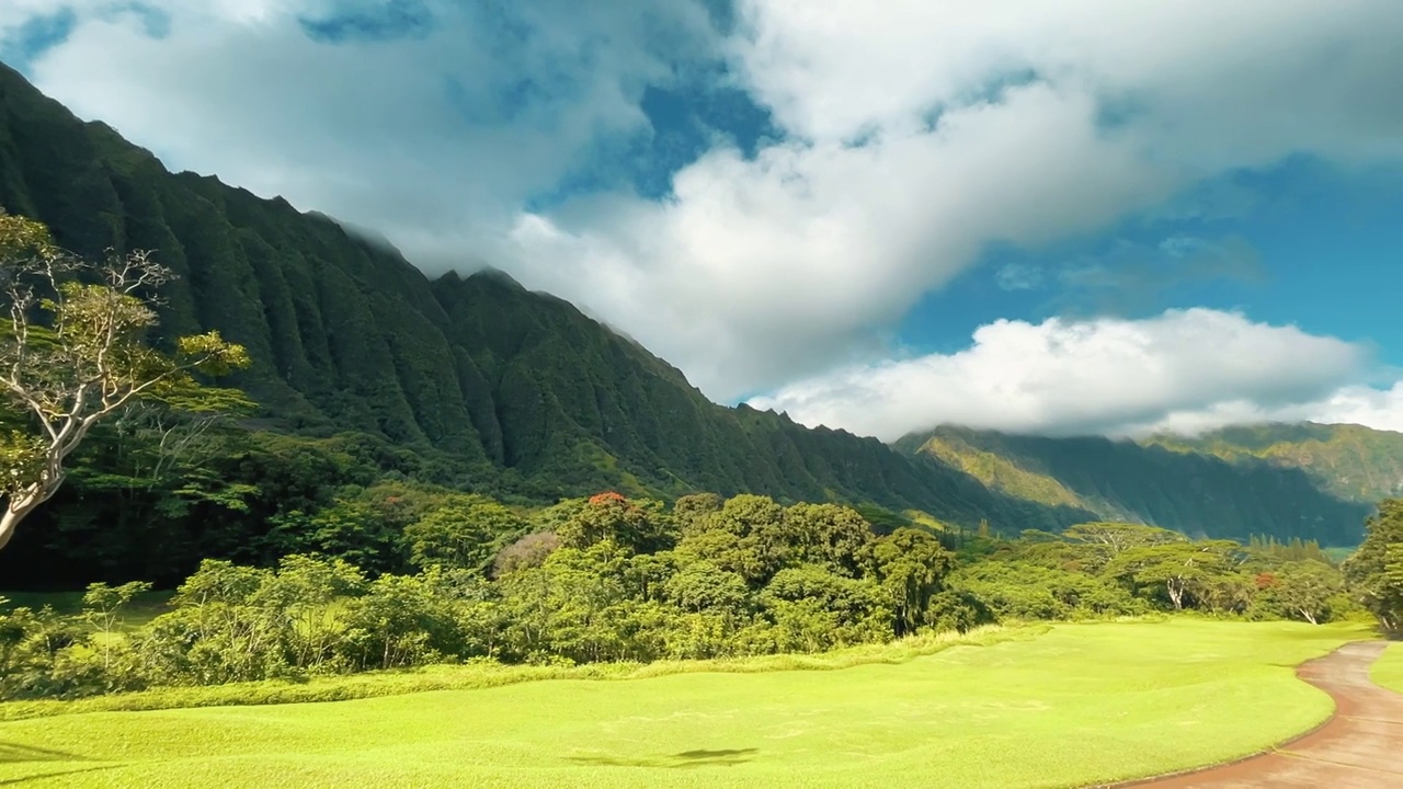 夏威夷的Ko'olau山。视频素材