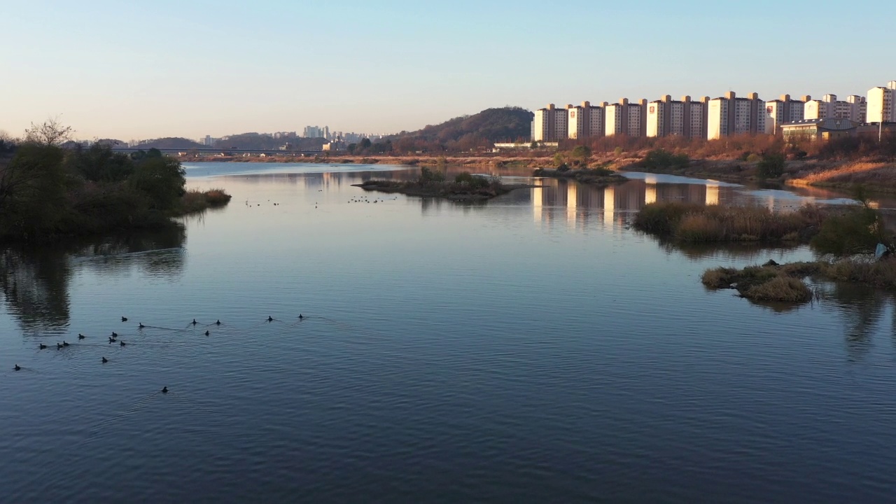 江边市中心的风景/韩国视频素材