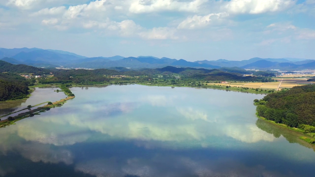 庆尚南道昌宁郡牛浦湿地风景视频素材