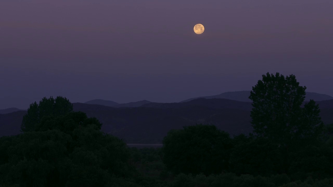 Moonset /韩国视频素材