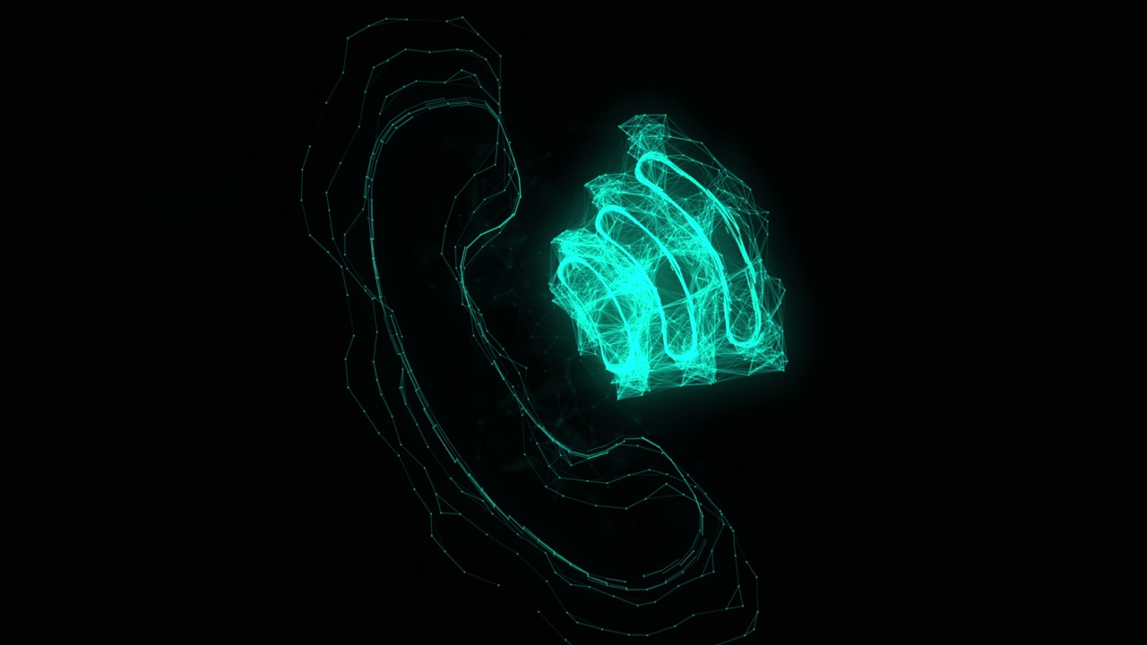 电话听筒图标孤立在白色背景上。用点连接的线。行神经丛视频素材