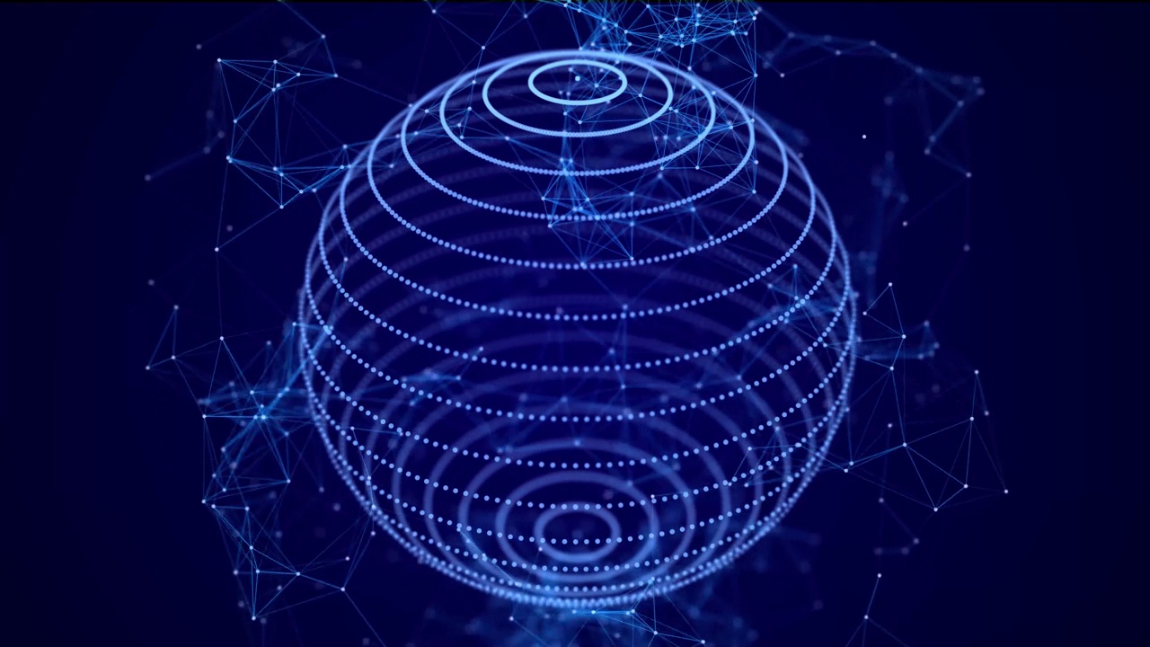 连接点的技术领域。数字化抽象网络结构。3 d渲染。视频下载