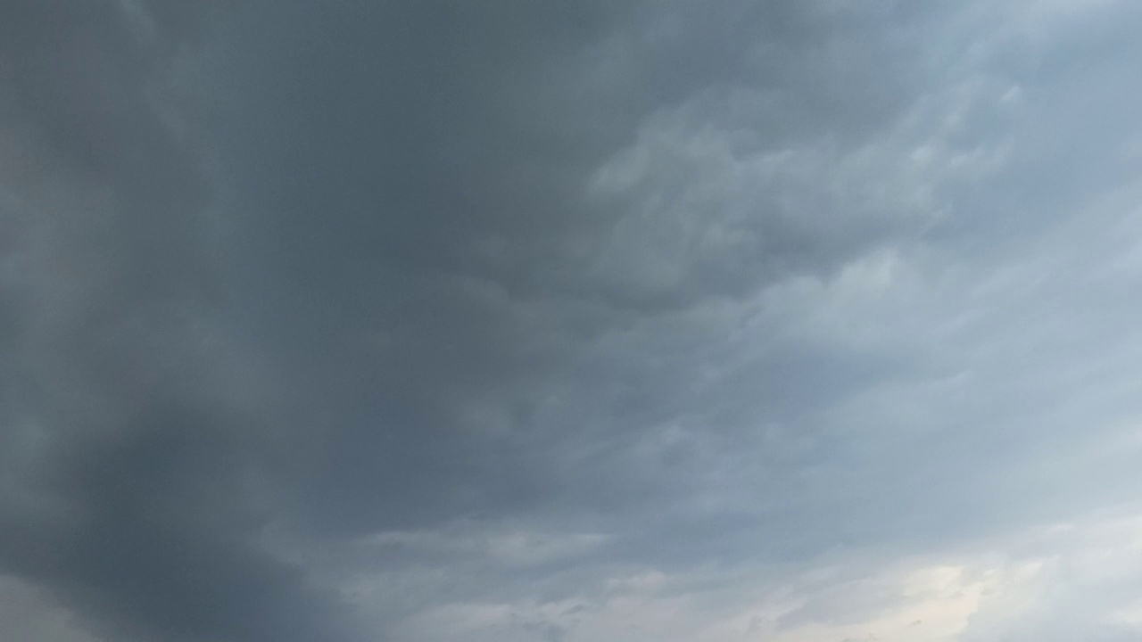 天空中有雷雨云和风视频素材