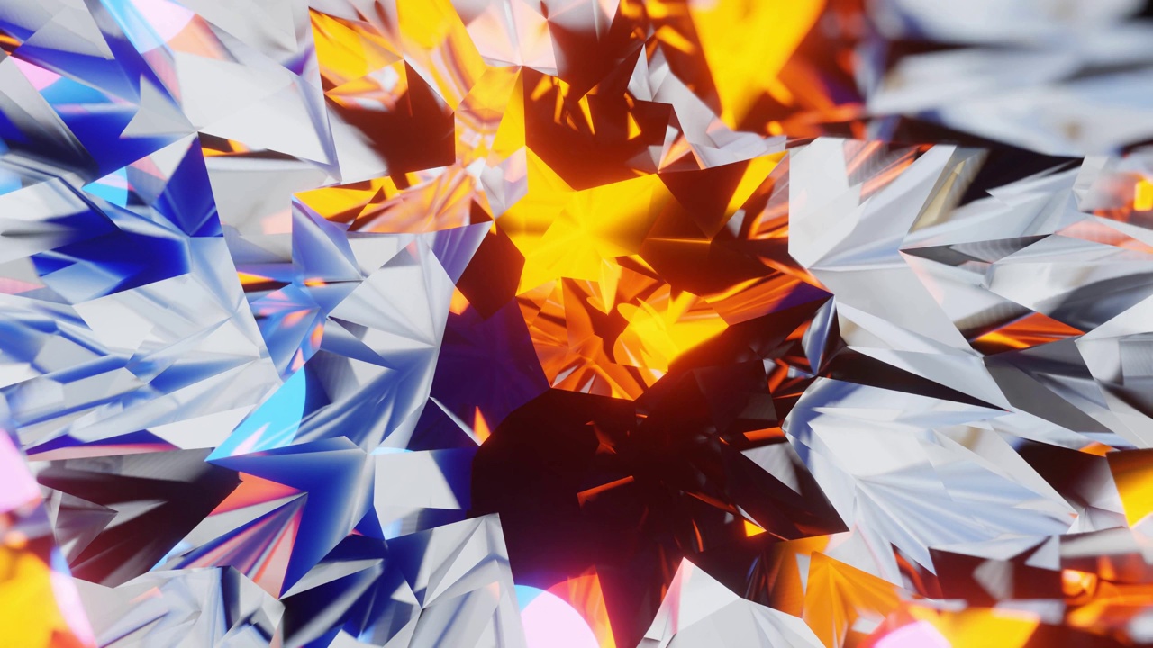 水晶折射三维渲染的抽象背景视频素材