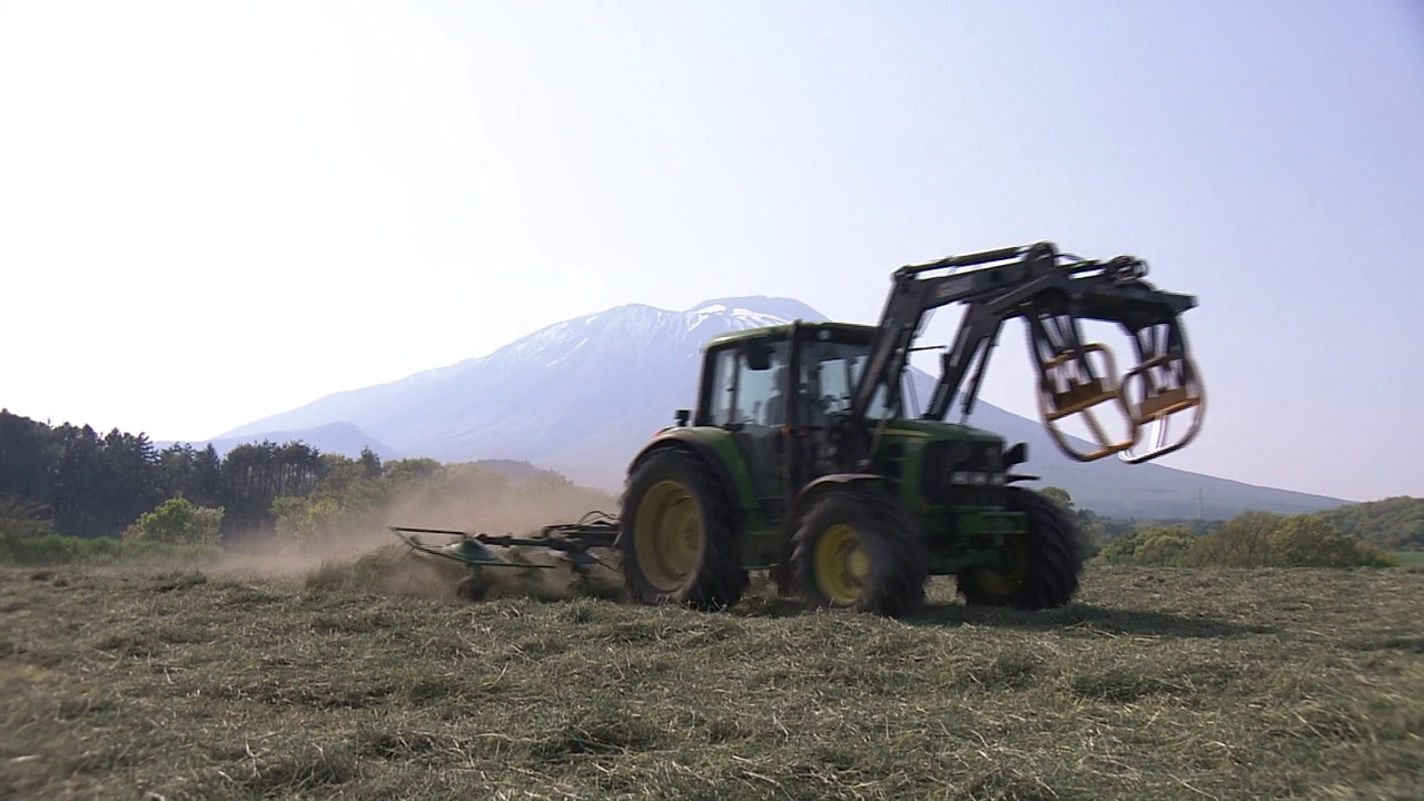 岩手山和农业，日本视频素材