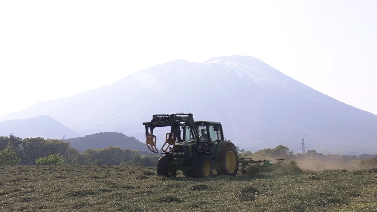 岩手山和农业，日本视频素材