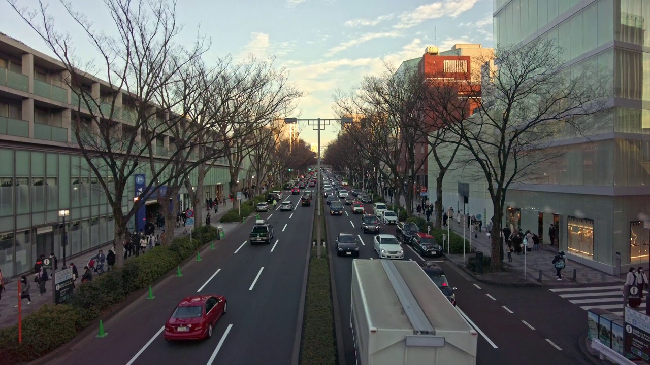 东京涩谷区城市景观视频素材