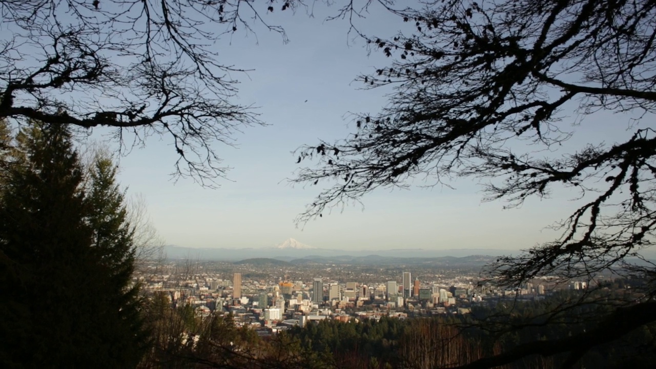 波特兰、俄勒冈和胡德山视频素材