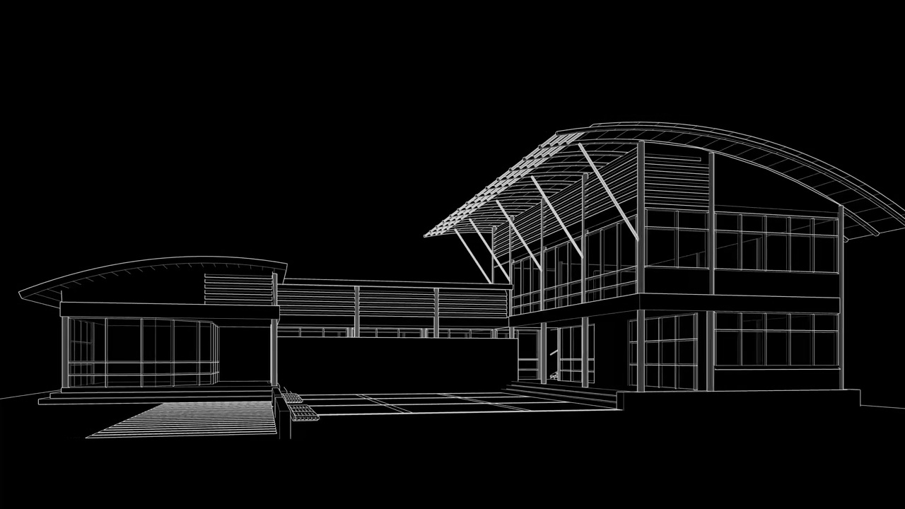 建筑线框图设计视频素材