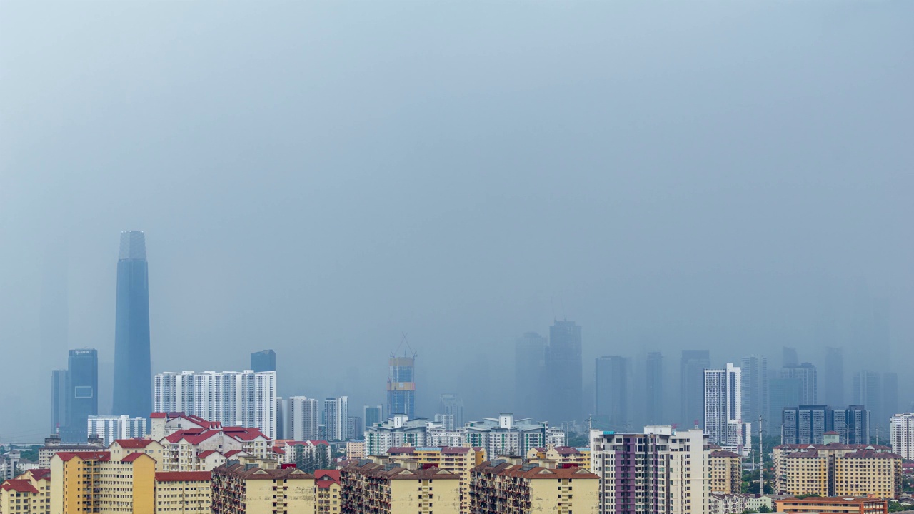 4K延时拍摄吉隆坡的雨季视频素材