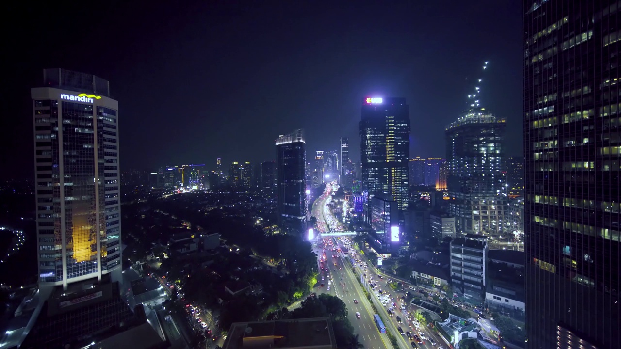 雅加达美丽的夜景视频素材