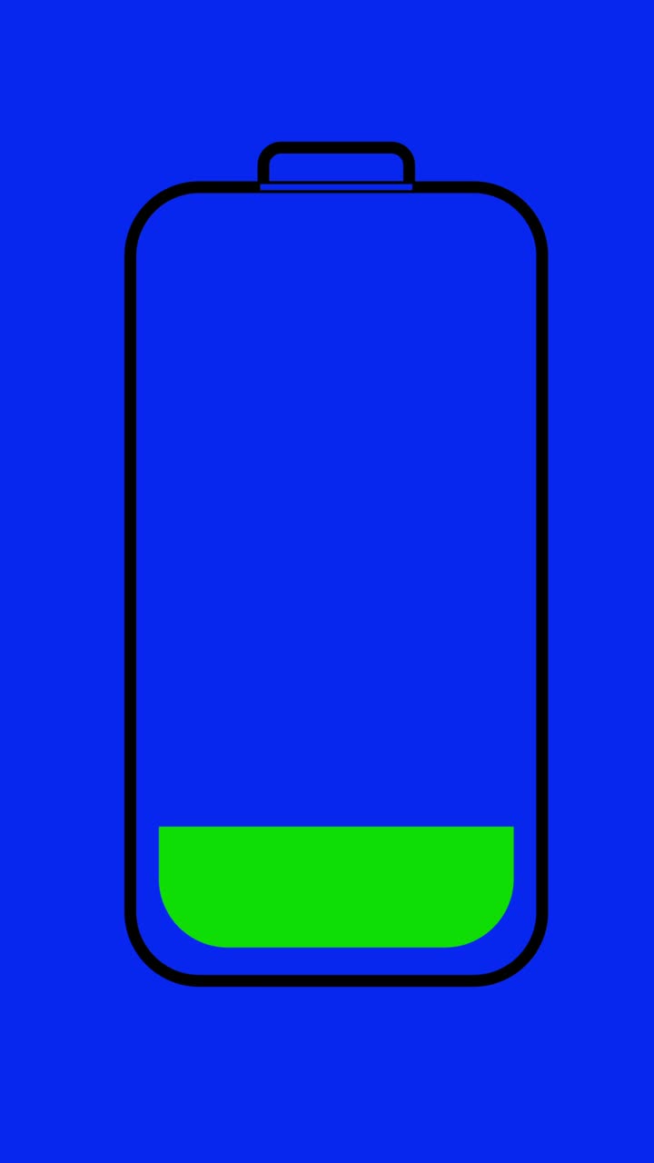 电池指示灯充电垂直视频素材