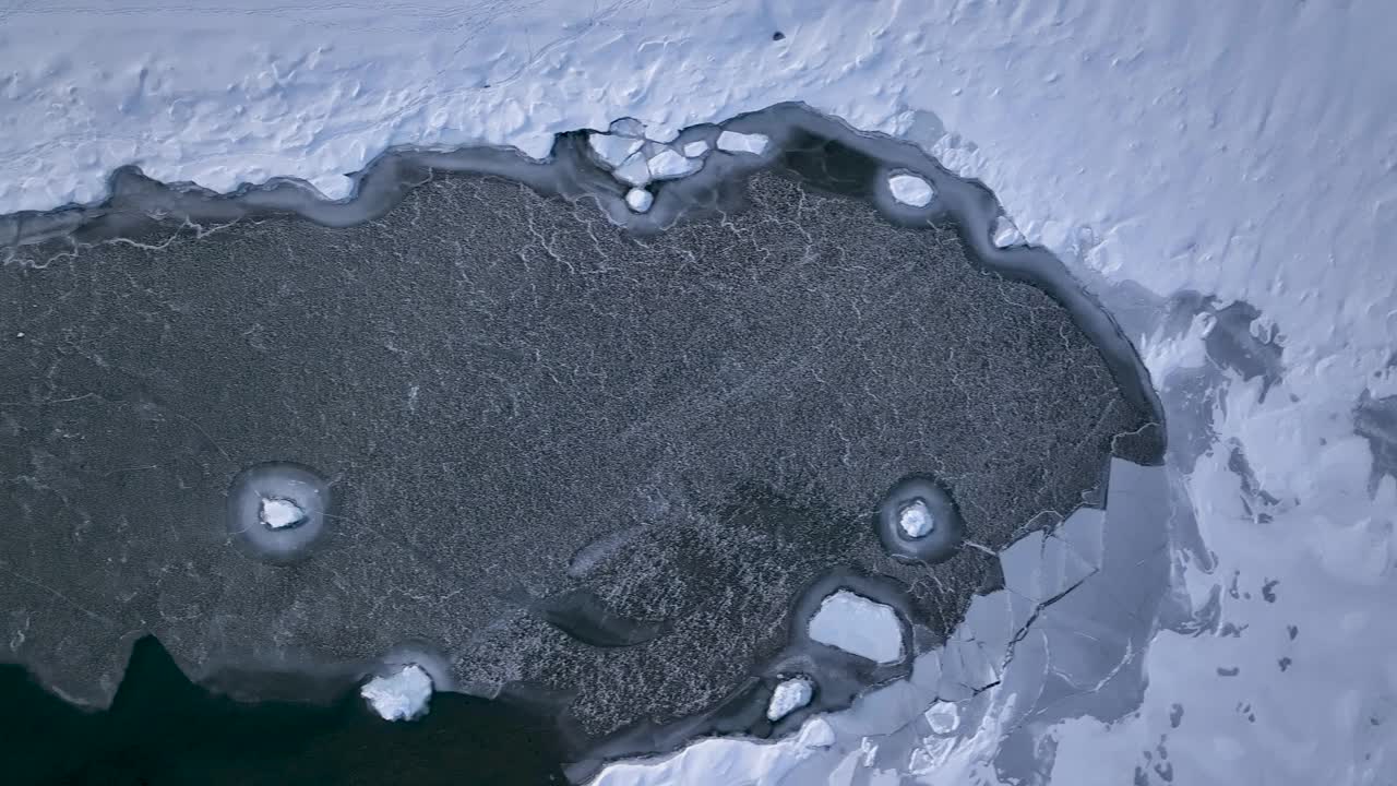 休伦湖浮冰视频素材