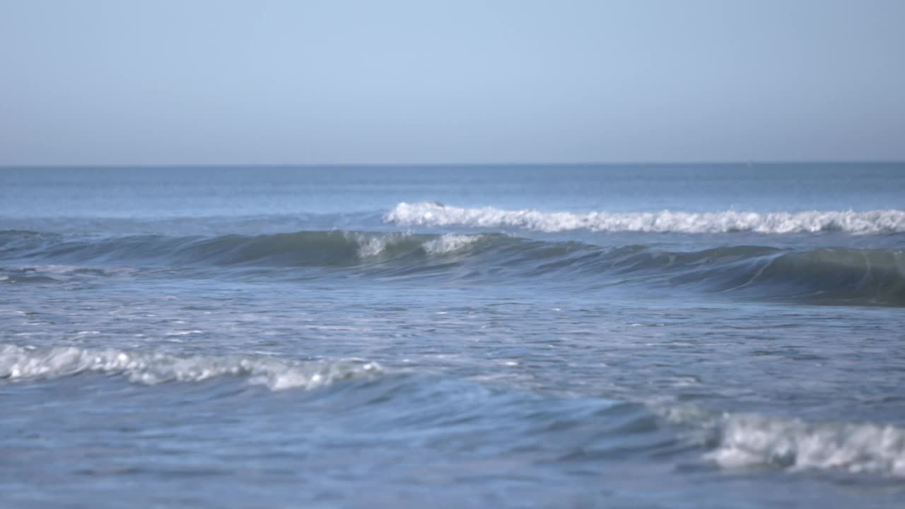 海景与海浪没有海岸视频素材