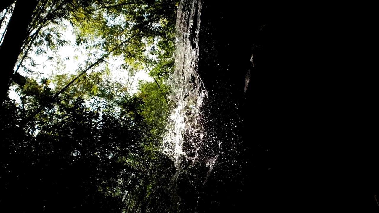 热带森林里的大水花视频素材