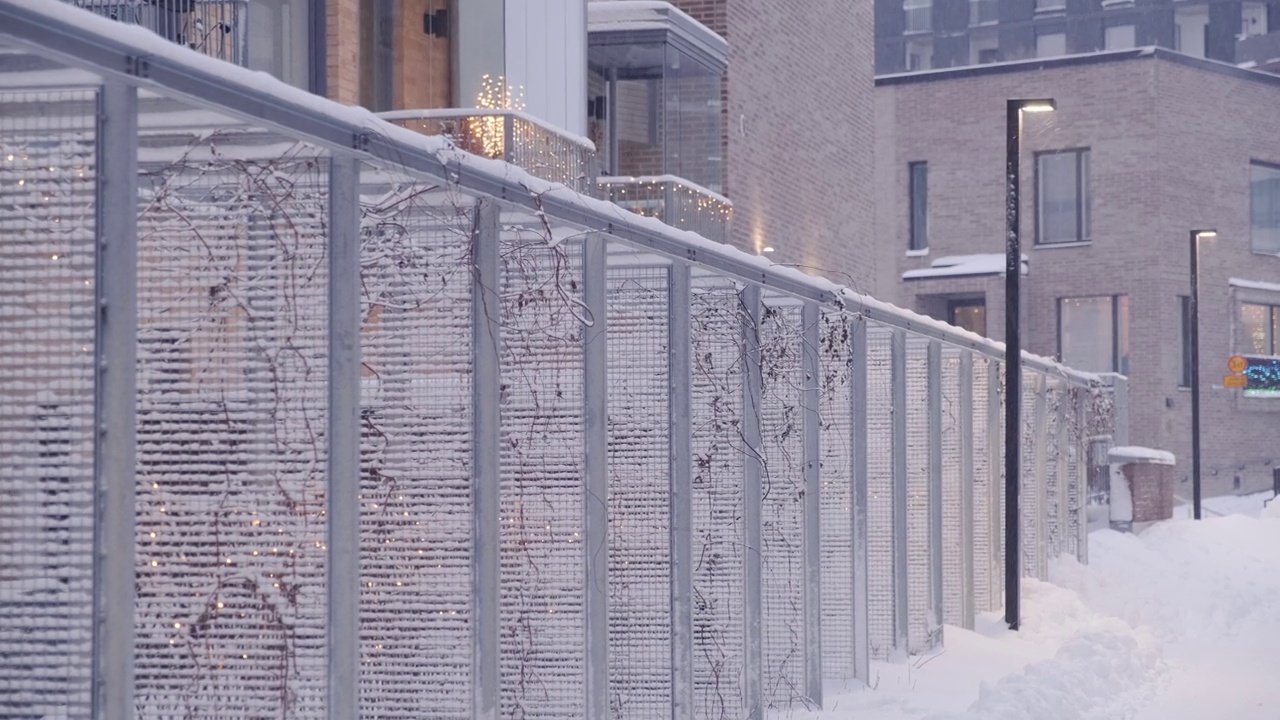 大雪过后，街道被大雪覆盖视频素材