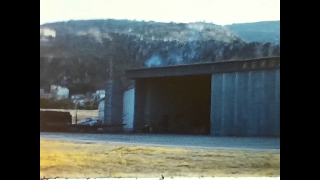 巴勒莫60年代的Boccadifuoco机场机库视频素材