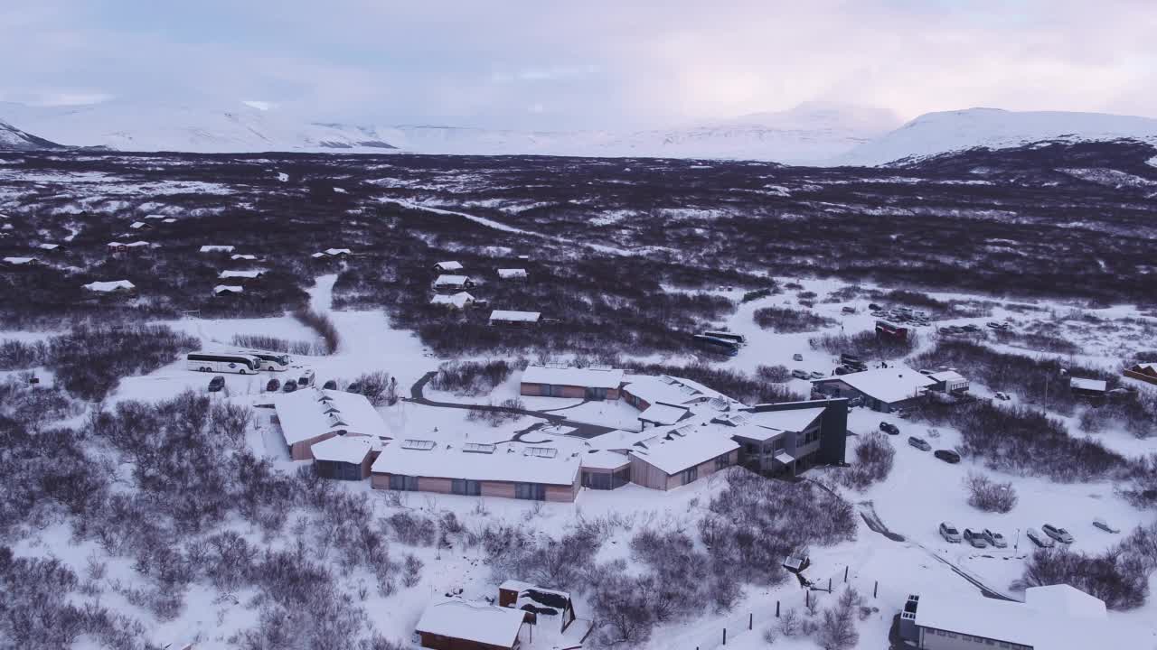 Langjokull的雪景和自然/冰岛视频素材